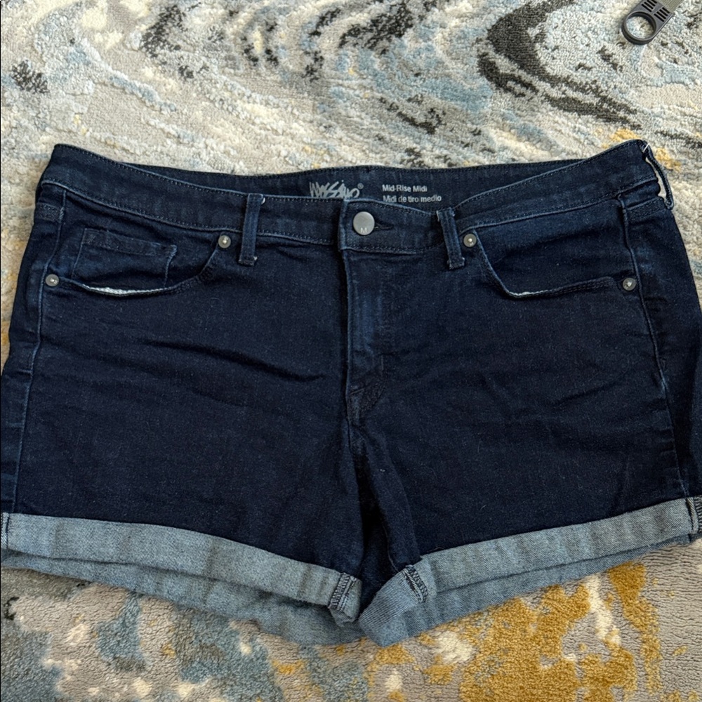 Mossimo Supply Co. Dark Indigo Jean Shorts 14